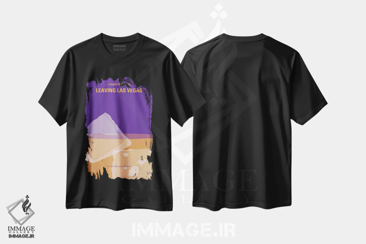 تیشرت مشکی طرح دار پوستر مینیمال فیلم ترک لاس وگاس، هنر دیجیتال اثر چانکونگ | فروشگاه ایماژ