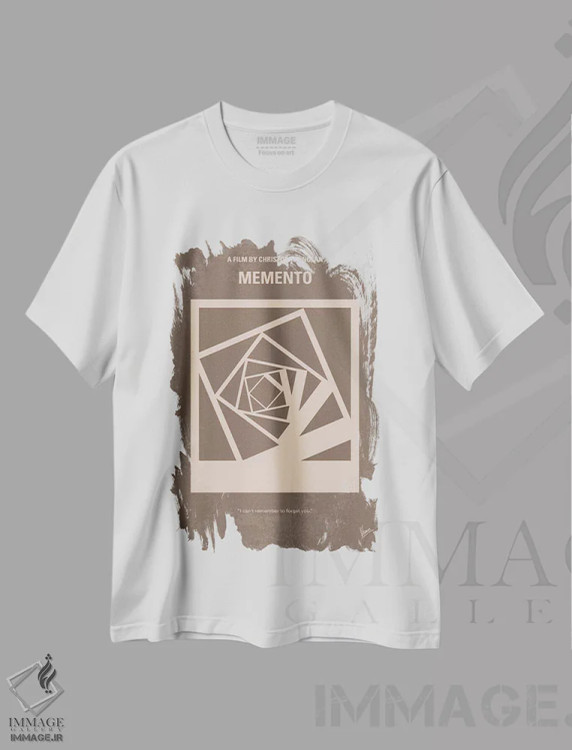 تیشرت سفید طرح دار پوستر مینیمال فیلم یادگاری، پوستر مینیمال فیلم های جنایی اثر چانکونگ | فروشگاه ایماژ