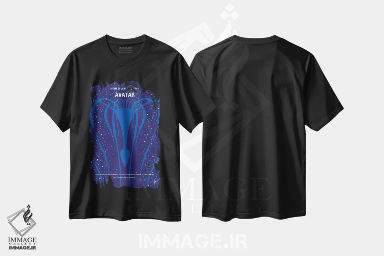 تیشرت مشکی طرح دار پوستر مینیمال آواتار، هنر دیجیتال اثر چانکونگ | immage.ir