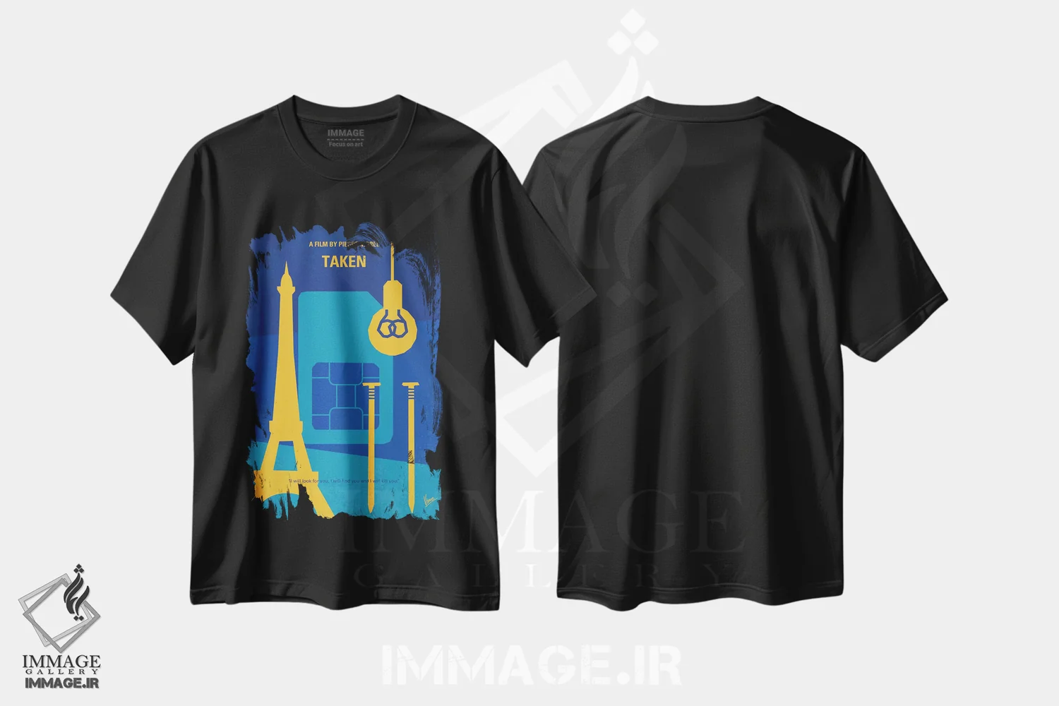 تیشرت مشکی طرح دار آثار چانکونگ - immage.ir