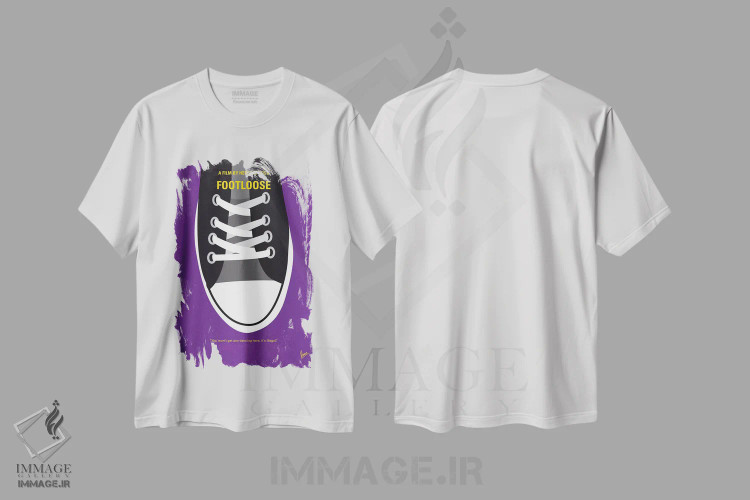 تیشرت سفید طرح دار پوستر مینیمال فیلم بی قید و بند، پوستر مینیمال فیلم های کمدی اثر چانکونگ | فروشگاه ایماژ