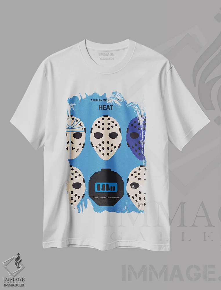 تیشرت سفید طرح دار پوستر مینیمال فیلم مخمصه، هنر دیجیتال اثر چانکونگ | immage.ir