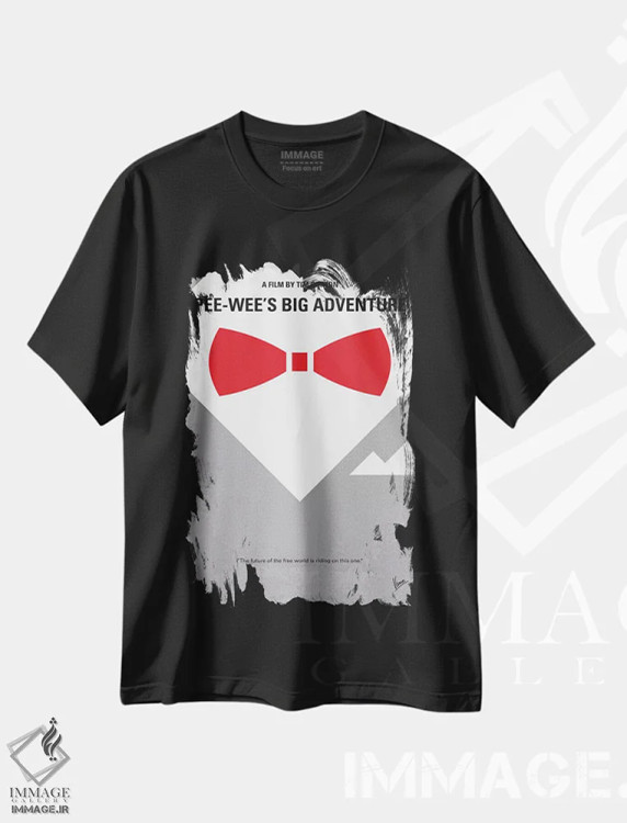 تیشرت مشکی طرح دار پوستر مینیمال ماجراجویی بزرگ پی وی، هنر دیجیتال اثر چانکونگ | immage.ir