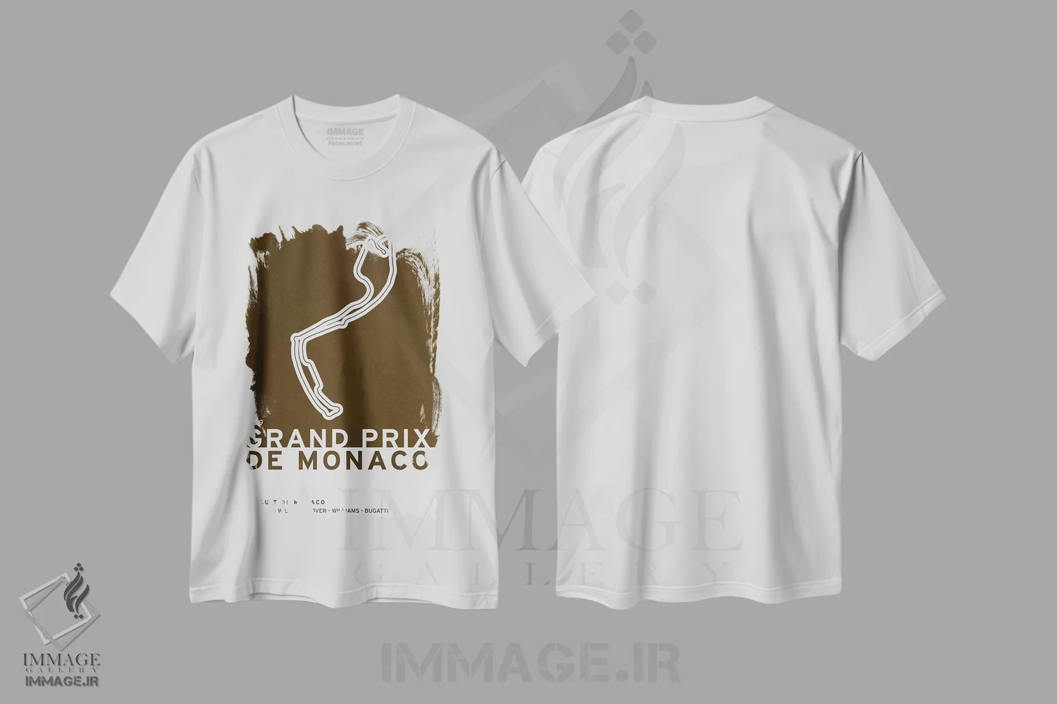 تیشرت سفید طرح دار ۱۹۲۹ گراند پری موناکو، هنر دیجیتال اثر چانکونگ | immage.ir