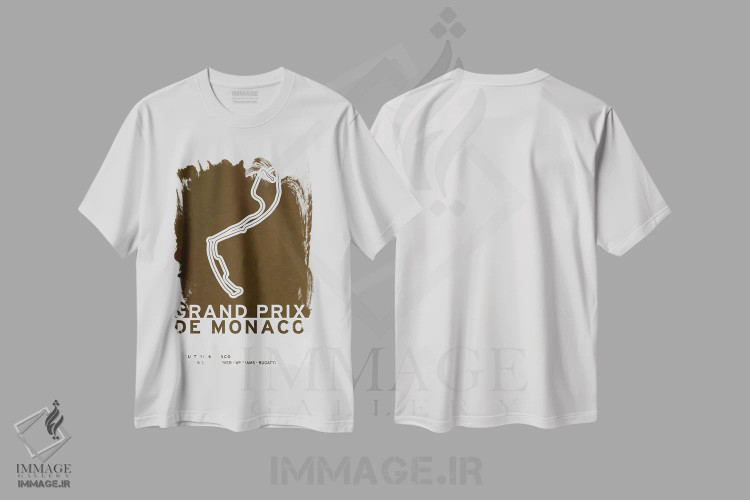 تیشرت سفید طرح دار ۱۹۲۹ گراند پری موناکو، هنر دیجیتال اثر چانکونگ | immage.ir