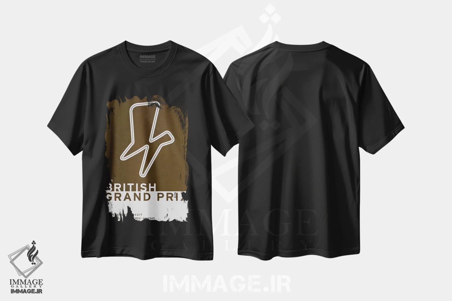 تیشرت مشکی طرح دار ۱۹۴۸ گراند پری بریتانیا، هنر دیجیتال اثر چانکونگ | immage.ir