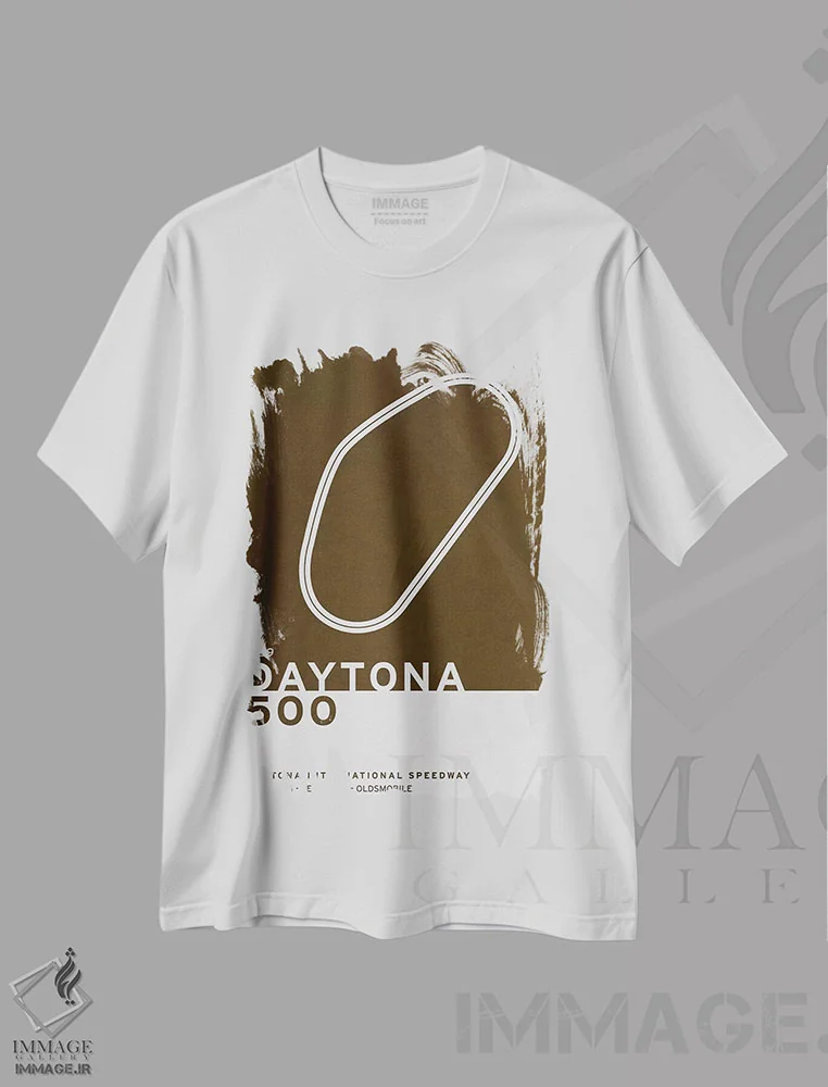 تیشرت سفید طرح دار ۱۹۵۹ دیتونا ۵۰۰، هنر دیجیتال اثر چانکونگ | immage.ir