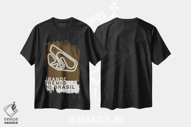 تیشرت مشکی طرح دار ۱۹۷۳ گراند پریمو برزیل، هنر دیجیتال اثر چانکونگ | immage.ir