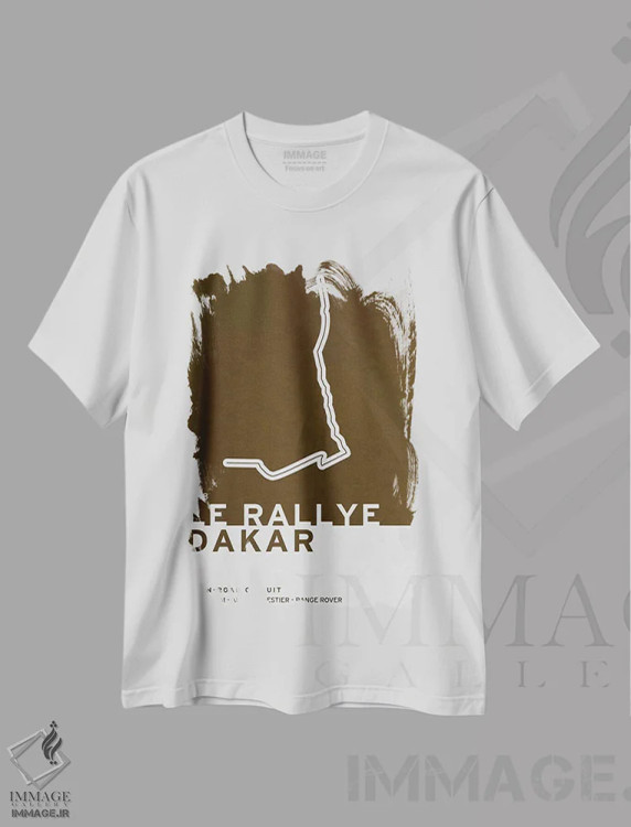 تیشرت سفید طرح دار ۱۹۷۸ رالی داکار، هنر دیجیتال اثر چانکونگ | immage.ir