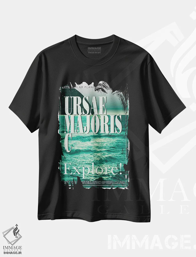 تیشرت مشکی طرح دار پوستر سفر به سیاره فراخورشیدی III: اورسای ماژوریس، هنر دیجیتال اثر چانکونگ | immage.ir