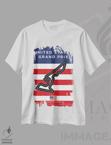 تیشرت سفید طرح دار پوستر مینیمال پیست آستین، هنر دیجیتال اثر چانکونگ | فروشگاه ایماژ