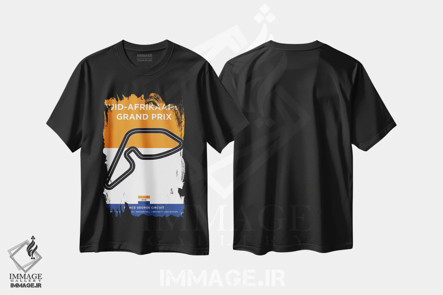 تیشرت مشکی طرح دار پوستر مینیمال پیست ایست لندن، هنر دیجیتال اثر چانکونگ | فروشگاه ایماژ