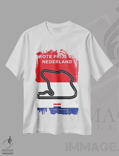 تیشرت سفید طرح دار پوستر مینیمال پیست زاندفورت، هنر دیجیتال اثر چانکونگ | فروشگاه ایماژ