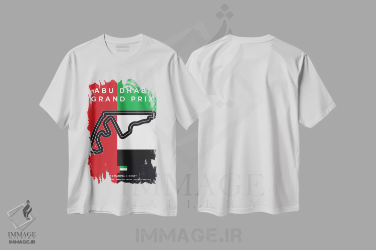 تیشرت سفید طرح دار پوستر مینیمال پیست یاس مارینا، هنر دیجیتال اثر چانکونگ | immage.ir