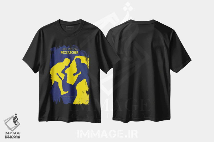 تیشرت مشکی طرح دار پوستر مینیمال فیلم فاکس کچر، هنر دیجیتال اثر چانکونگ | فروشگاه ایماژ