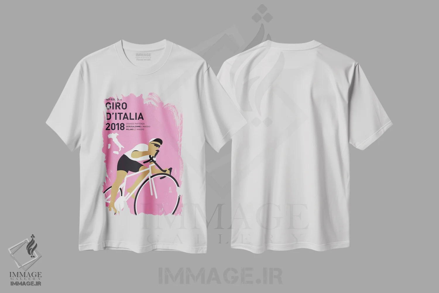 تیشرت سفید طرح دار پوستر مینیمال جیرو دیتالیا ۲۰۱۸، هنر دیجیتال اثر چانکونگ | immage.ir
