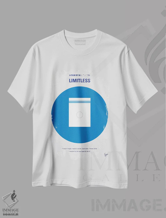 تیشرت سفید طرح دار پوستر مینیمال فیلم بی نهایت اثر چانکونگ | immage.ir