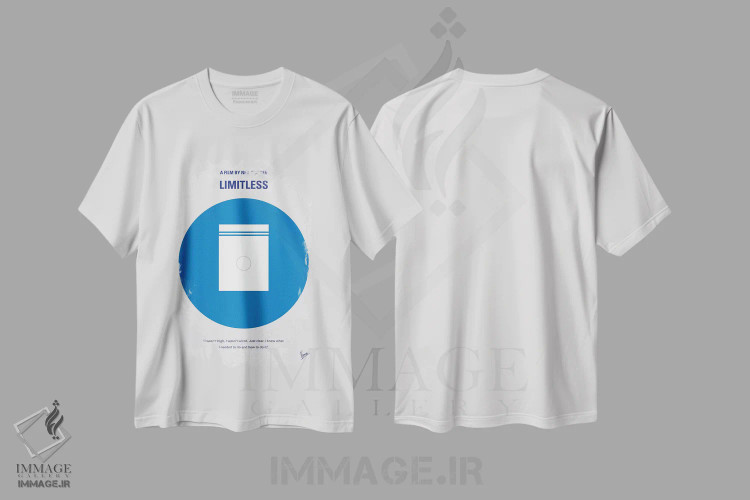 تیشرت سفید طرح دار پوستر مینیمال فیلم بی نهایت اثر چانکونگ | immage.ir