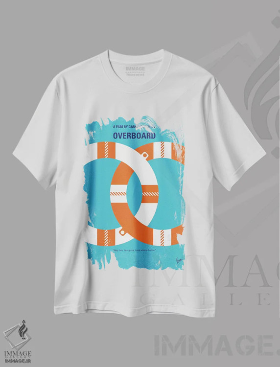 تیشرت سفید طرح دار پوستر مینیمال فیلم اوربورد، پوستر مینیمال فیلم های کمدی اثر چانکونگ | فروشگاه ایماژ