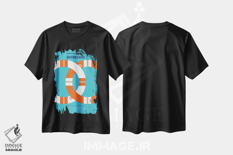 تیشرت مشکی طرح دار پوستر مینیمال فیلم اوربورد، پوستر مینیمال فیلم های کمدی اثر چانکونگ | immage.ir