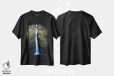تیشرت مشکی طرح دار آبشار هورس تیل، مدیوم اثر کت کریگن | فروشگاه ایماژ