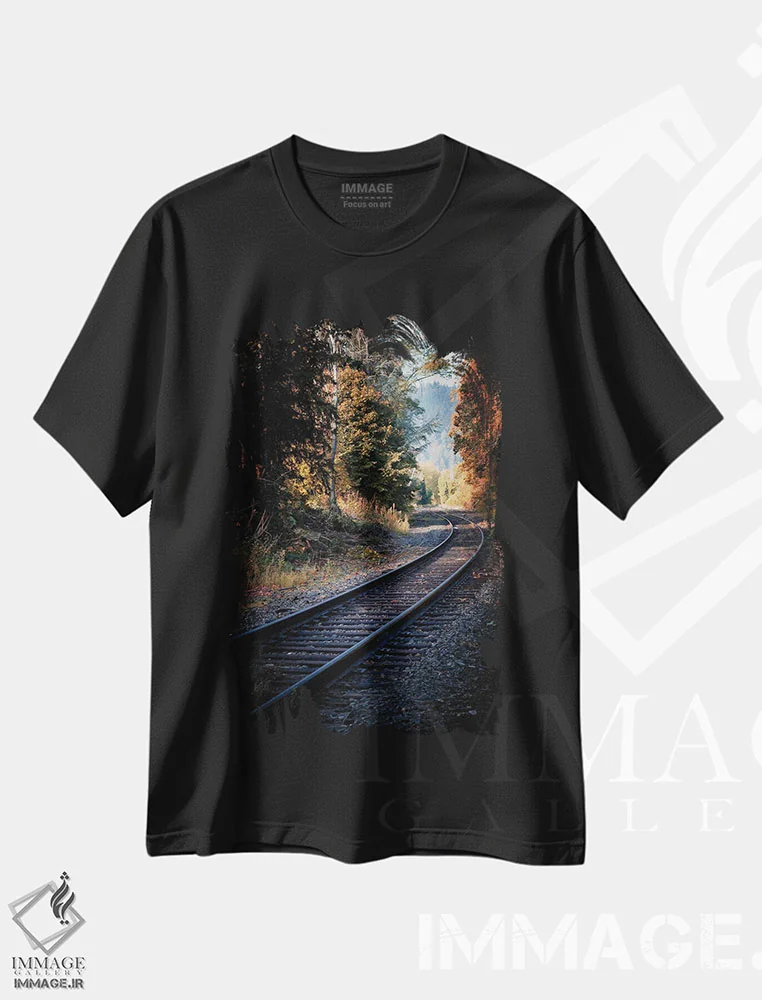تیشرت مشکی طرح دار پایان خط، مدیوم اثر کت کریگن | immage.ir