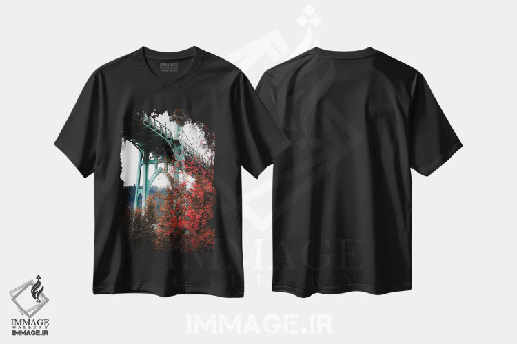 تیشرت مشکی طرح دار پل سنت جانز در پاییز اثر کت کریگن | فروشگاه ایماژ