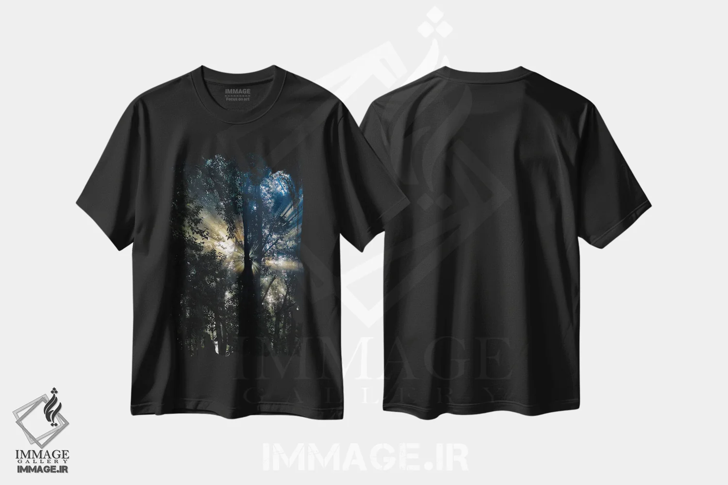 تیشرت مشکی طرح دار نور پراکنده، مدیوم اثر کت کریگن | immage.ir