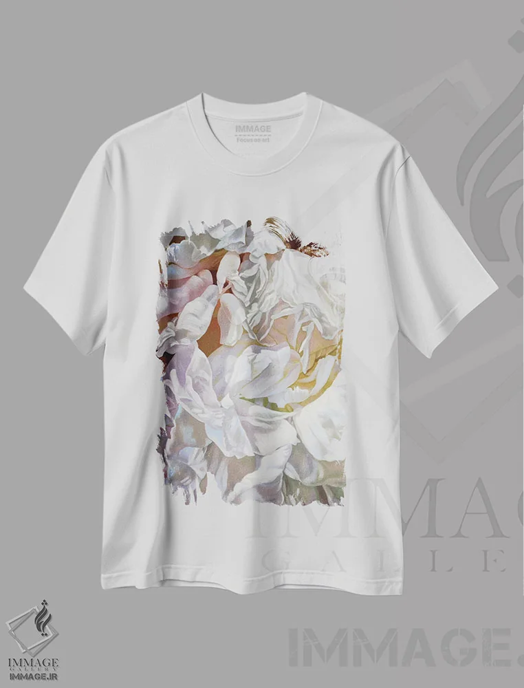 تیشرت سفید طرح دار چردی کالا III، هنر فاخر معاصر اثر کلویی هدن | immage.ir
