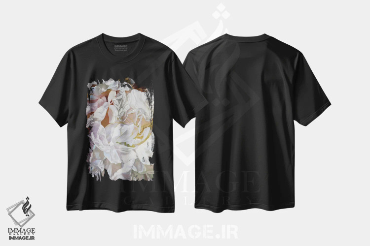 تیشرت مشکی طرح دار چردی کالا III، هنر فاخر معاصر اثر کلویی هدن | فروشگاه ایماژ