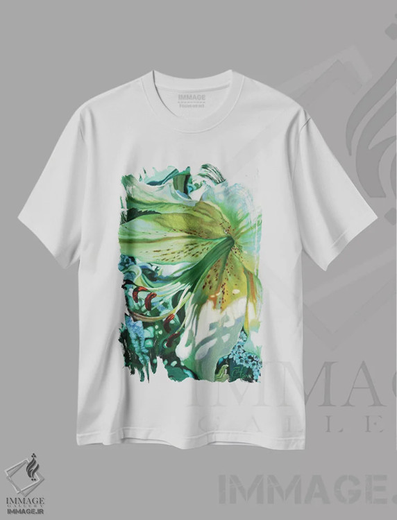 تیشرت سفید طرح دار سوسن جین، هنر فاخر معاصر اثر کلویی هدن | immage.ir