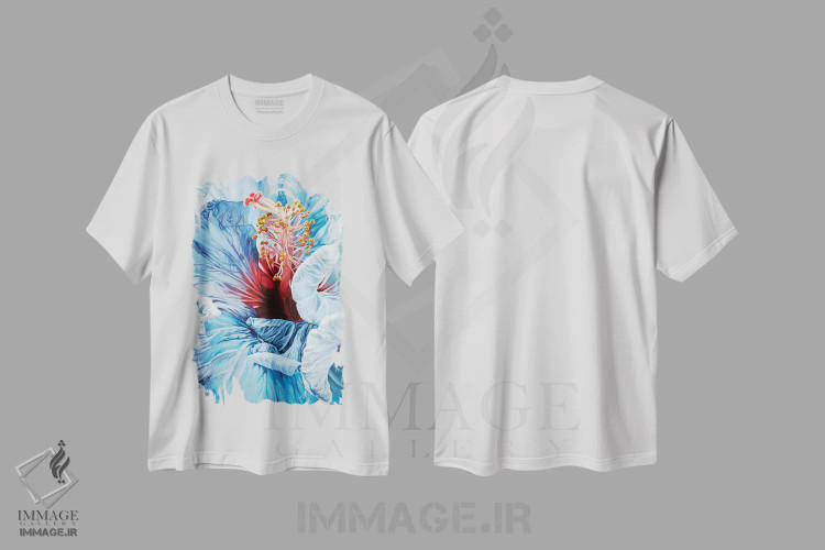 تیشرت سفید طرح دار خارزنبق لا جولا، هنر فاخر معاصر اثر کلویی هدن | فروشگاه ایماژ
