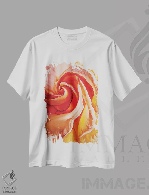تیشرت سفید طرح دار گوش کن، هنر فاخر معاصر اثر کلویی هدن | فروشگاه ایماژ