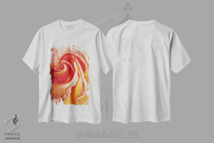 تیشرت سفید طرح دار گوش کن، هنر فاخر معاصر اثر کلویی هدن | فروشگاه ایماژ