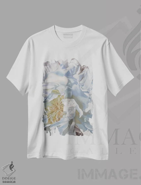 تیشرت سفید طرح دار صد تومانی سالت اسپرینگ IV، هنر فاخر معاصر اثر کلویی هدن | immage.ir
