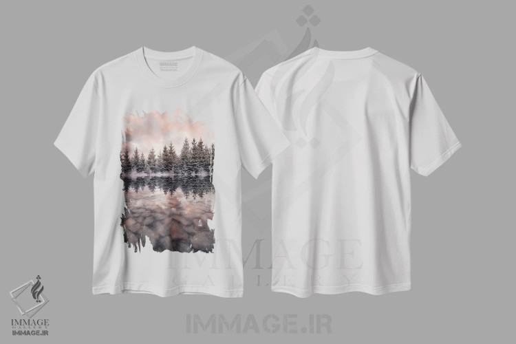 تیشرت سفید طرح دار ذوب شدن، مدیوم اثر کریستین لیندستن | immage.ir