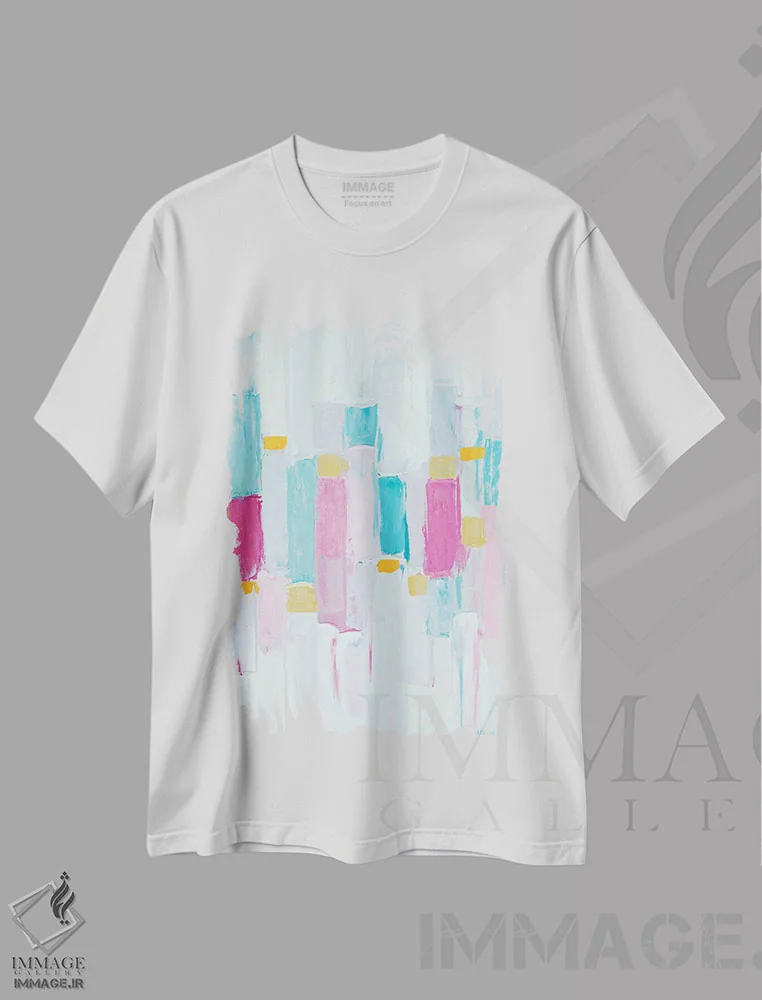 تیشرت سفید طرح دار ریزوم سرد I اثر آن مری کولیک | immage.ir