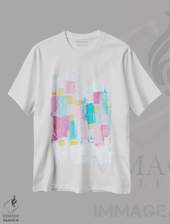 تیشرت سفید طرح دار ریزوم سرد II اثر آن مری کولیک | فروشگاه ایماژ