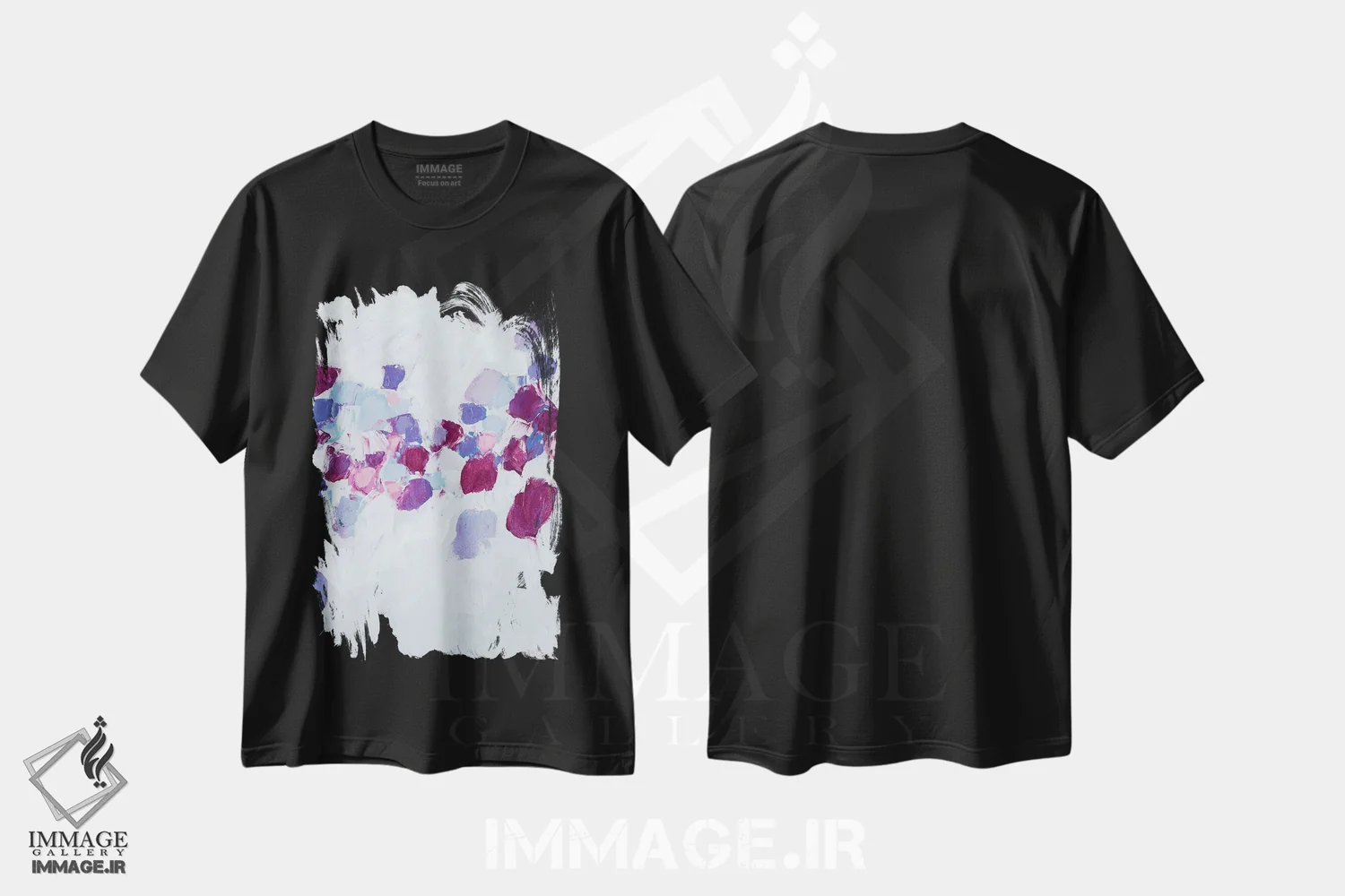 تیشرت مشکی طرح دار جریان آمبی I اثر آن مری کولیک | immage.ir