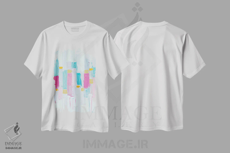 تیشرت سفید طرح دار ریزوم سرد I اثر آن مری کولیک | immage.ir