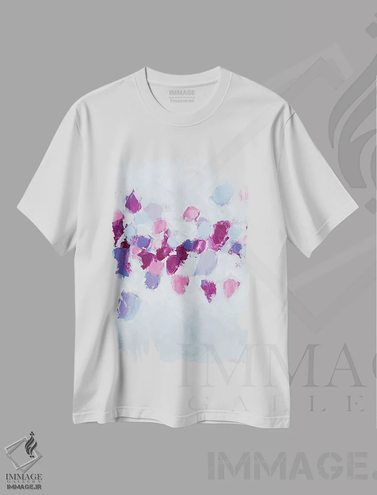 تیشرت سفید طرح دار جریان آمبی II اثر آن مری کولیک | immage.ir