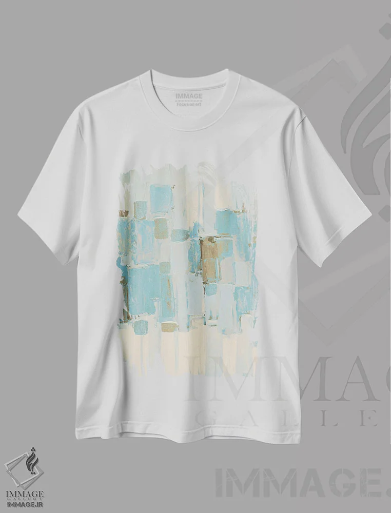 تیشرت سفید طرح دار ریزوم ملایم II اثر آن مری کولیک | فروشگاه ایماژ