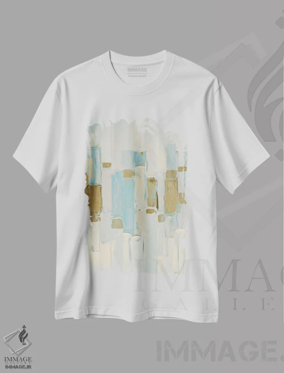 تیشرت سفید طرح دار ریزوم ملایم I اثر آن مری کولیک | immage.ir