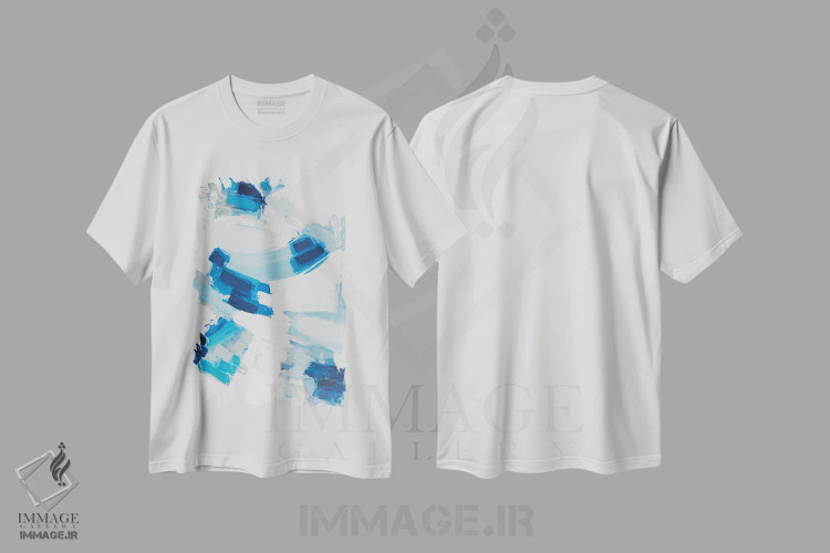 تیشرت سفید طرح دار ابرهای رؤیا اثر آن مری کولیک | فروشگاه ایماژ