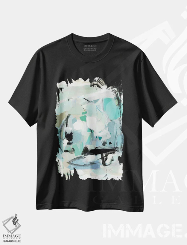 تیشرت مشکی طرح دار بهار شیرین I اثر کریستینا لانگ | فروشگاه ایماژ