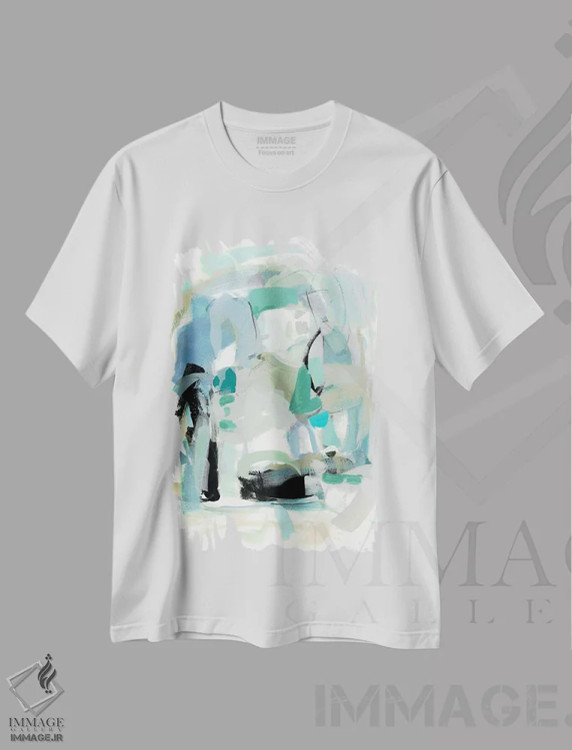 تیشرت سفید طرح دار بهار شیرین III اثر کریستینا لانگ | فروشگاه ایماژ