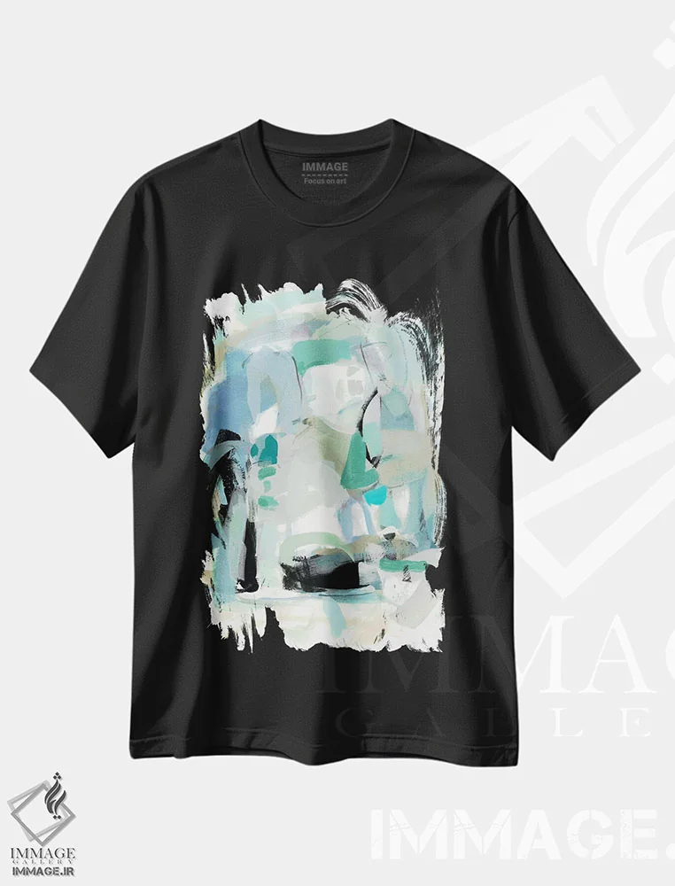تیشرت مشکی طرح دار بهار شیرین III اثر کریستینا لانگ | immage.ir