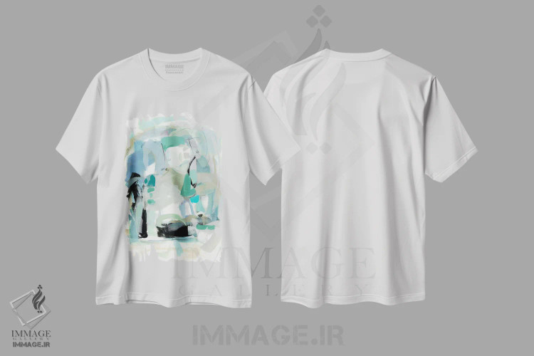 تیشرت سفید طرح دار بهار شیرین III اثر کریستینا لانگ | فروشگاه ایماژ