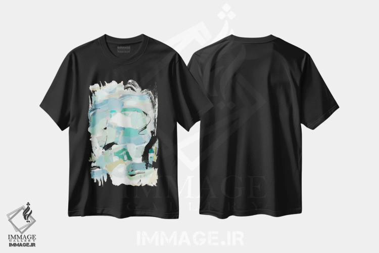 تیشرت مشکی طرح دار بهار شیرین IV اثر کریستینا لانگ | فروشگاه ایماژ