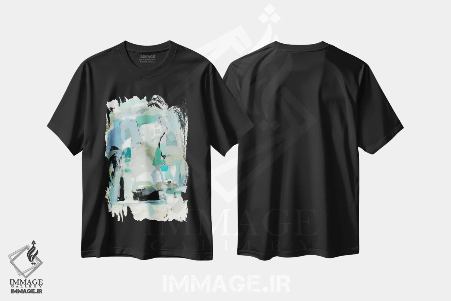 تیشرت مشکی طرح دار بهار شیرین III اثر کریستینا لانگ | immage.ir